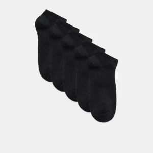 Czarne skarpetki stopki 5-pak House