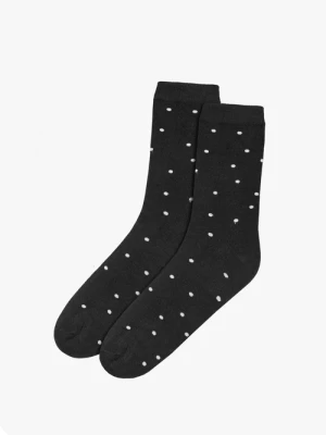 Czarne skarpety damskie w kropki Ryłko