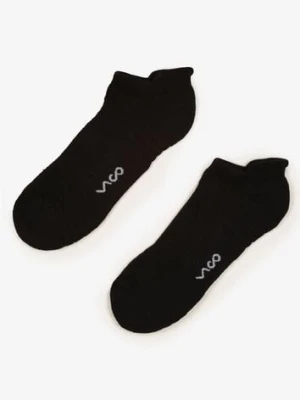 Czarne Skarpety z Bawełny Typu Stopki z Napisem Marianis vico