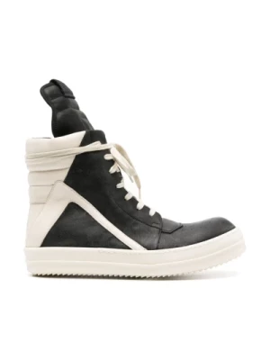 Czarne Skórzane Buty Wysokie Rick Owens