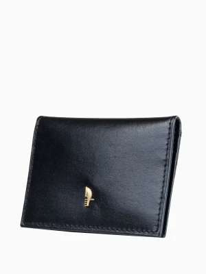 Czarne skórzane etui na dokumenty  Puccini