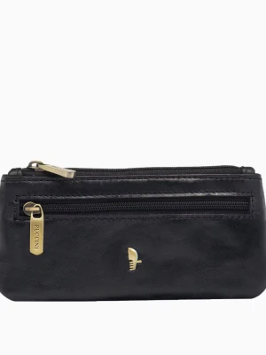 Czarne skórzane etui na klucze Puccini