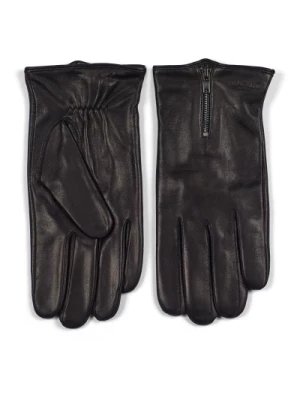 Czarne Skórzane Rękawiczki dla Mężczyzn Howard London