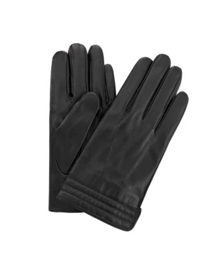 Czarne skórzane rękawiczki męskie OCHNIK