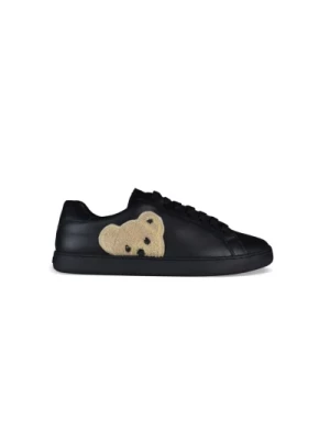 Czarne Skórzane Teddy Bear Sneakers Palm Angels