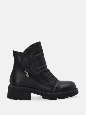 CZARNE SKÓRZANE WORKERY 009504 01 BLACK Venezia