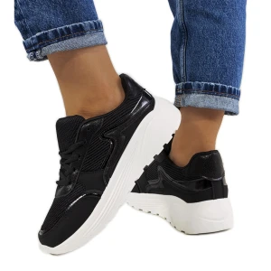 Czarne sneakersy damskie Basemat Inna marka