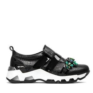 Czarne sneakersy damskie Kazar
