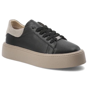Czarne Sneakersy Filippo Sportowe Obuwie Damskie