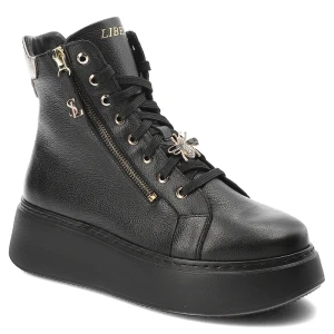 Czarne Sneakersy Libero Obuwie Ze Skóry