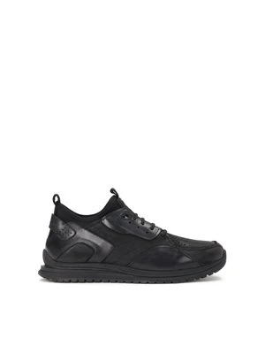 Czarne sneakersy męskie Kazar