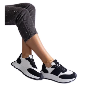Zdjęcie produktu Czarne sneakersy na platformie Inna marka