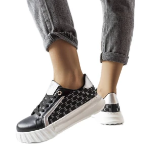 Czarne sneakersy na platformie Giuseppe Inna marka