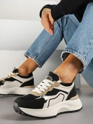 Czarne Sneakersy Streetwearowe na Piankowej Podeszwie Aillifia