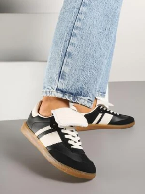 Czarne Sneakersy Tenisówki Ozdobione Wywinięciem Myrloria