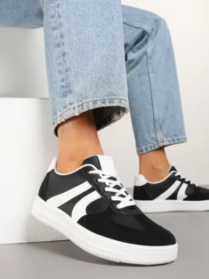 Czarne Sneakersy w Stylu Kultowych Tenisówek Setionis next step