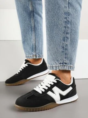 Czarne Sneakersy w Stylu Kultowych Tenisówek Tultia fiori&spinc