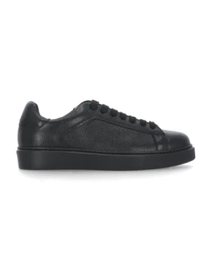 Czarne Sneakersy z Chropowatą Skórą Doucal's