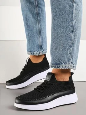 Czarne Buty Sportowe Sneakersy z Elastycznym Cholewkami Liovanya gogo gogo