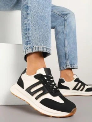 Czarne Sneakersy z Geometrycznym Zdobieniem Avislia goodin