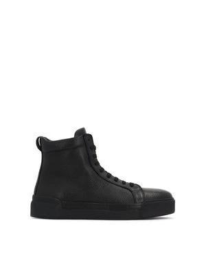 Czarne sneakersy ze skóry Kazar