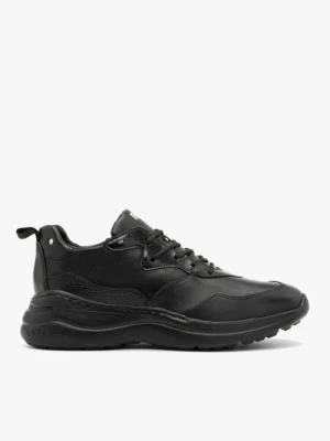 Czarne sneakersy ze skóry licowej Ryłko