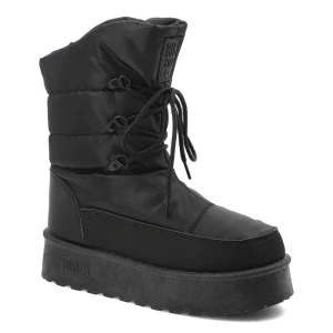 Czarne Śniegowce Big Star Ocieplane Obuwie Damskie