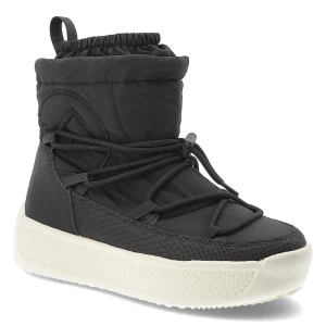 Czarne Śniegowce Filippo Ciepłe Buty Damskie Na Platformie