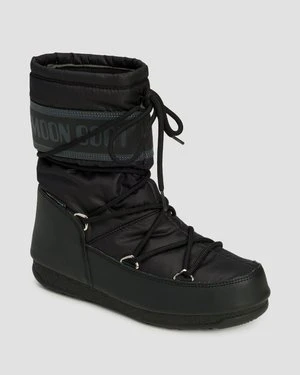 Czarne śniegowce Moon Boot Mid Nylon