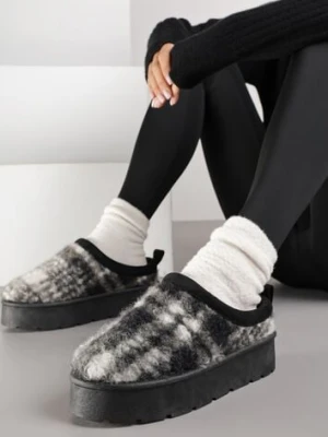 Czarne Śniegowce na Platformie Ozdobione Kratą Ammea ballada