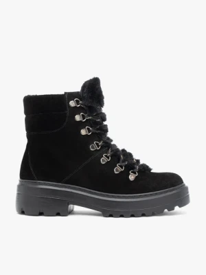 Czarne śniegowce w trekkingowym stylu Bravo Moda