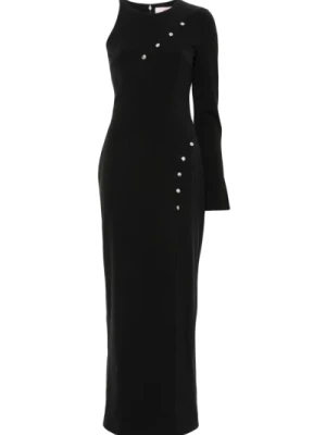 Czarne Specjalne Długie Sukienki Chiara Ferragni Collection