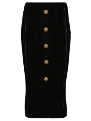 Czarne Spódnice - Stylowa Kolekcja Balmain