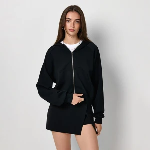 Czarne spódnico-spodenki z modalem House