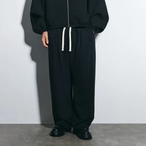 Czarne spodnie baggy fit basic House