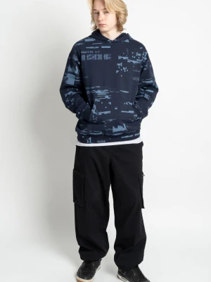 Czarne spodnie bawełniane z przestrzennymi kieszeniami Reporter