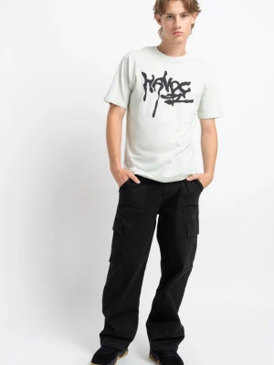 Czarne spodnie bawełniane z przestrzennymi kieszeniami Reporter