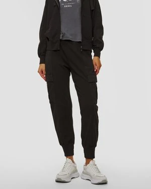 Czarne Spodnie Cargo Z Modalem Damskie Deha