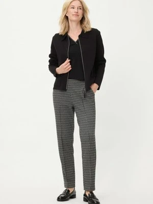 Czarne spodnie damskie Lisa Straight z geometrycznym wzorem – Liaison en Vogue Olsen