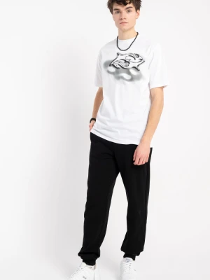 Czarne spodnie dresowe bez nadruków Reporter