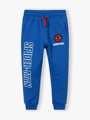 Czarne spodnie dresowe dla chłopca Spider-man niebieskie Spiderman