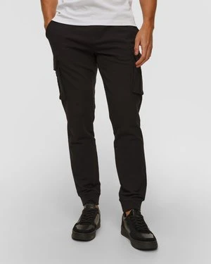 Czarne Spodnie Dresowe Męskie Aeronautica Militare