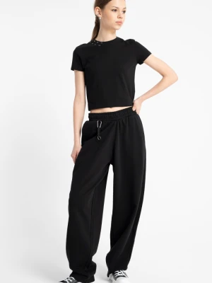 Czarne spodnie dresowe o kroju BALLOON Reporter Young