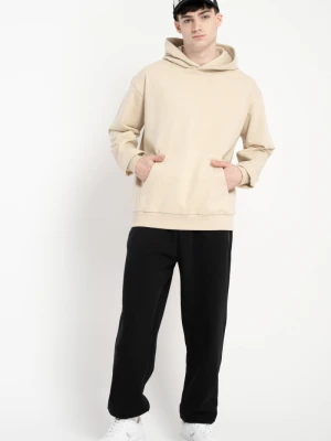 Czarne spodnie dresowe OVERSIZE bez nadruków Reporter