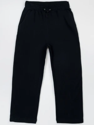 Czarne spodnie dresowe oversize ze ściąganymi nogawkami Reporter