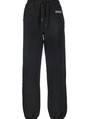 Czarne Spodnie Dresowe - Oversized fit Versace