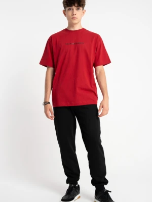 Czarne spodnie dresowe REGULAR bez nadruków Reporter