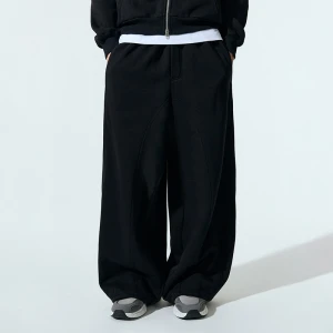 Czarne spodnie dresowe super baggy fit z gotyckim nadrukiem House