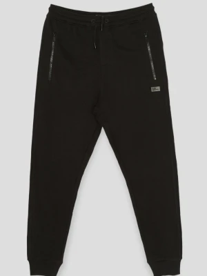 Czarne spodnie dresowe typu jogger Reporter