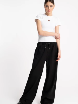 Czarne spodnie dresowe WIDE LEG Reporter
